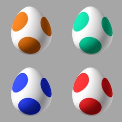 set of easter eggs