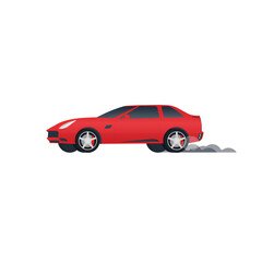 Obraz na płótnie Canvas Car. Fast driving, vector illustration