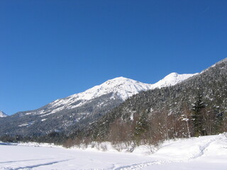 Gebirge im Winter