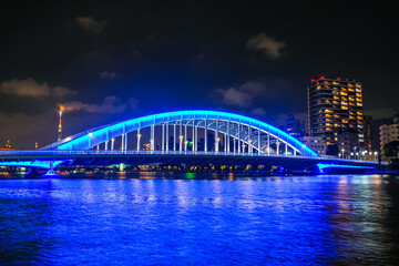 Fototapeta na wymiar 東京 隅田川と永代橋の夜景