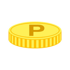 コイン　ポイントのベクターイラスト(斜め)