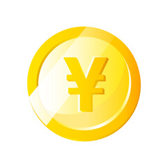 コイン　円のベクターイラスト(正面)