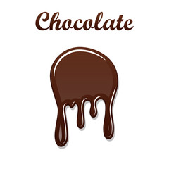 Chocolate drip splash. Chocolate liquid blot isolated white background. Shape melt dessert spot. 3D realistic design stain element. Food decoration. Milk, dark chocolate splashing. Vector illustration