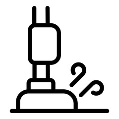 Clothes steam cleaner icon. Outline clothes steam cleaner vector icon for web design isolated on white background