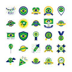 bundle of brazil independence day icons