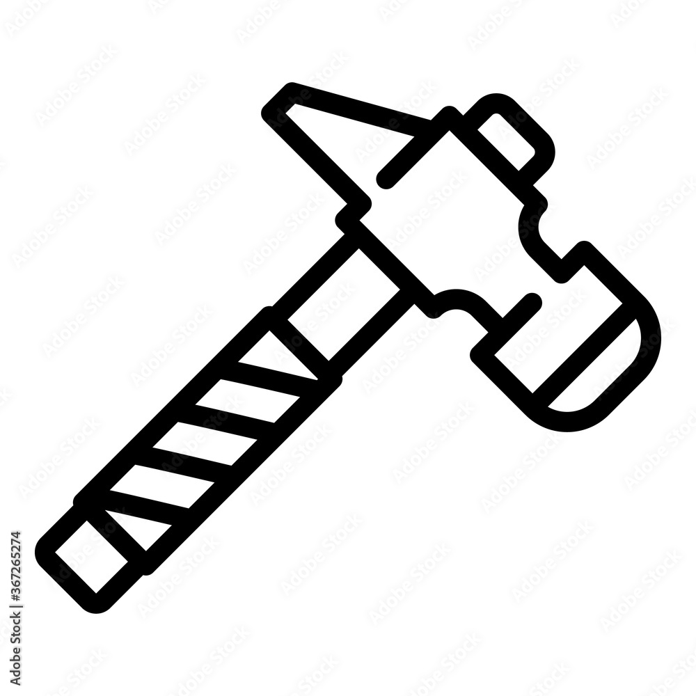 Poster carpenter hammer icon. outline carpenter hammer vector icon for web design isolated on white backgro