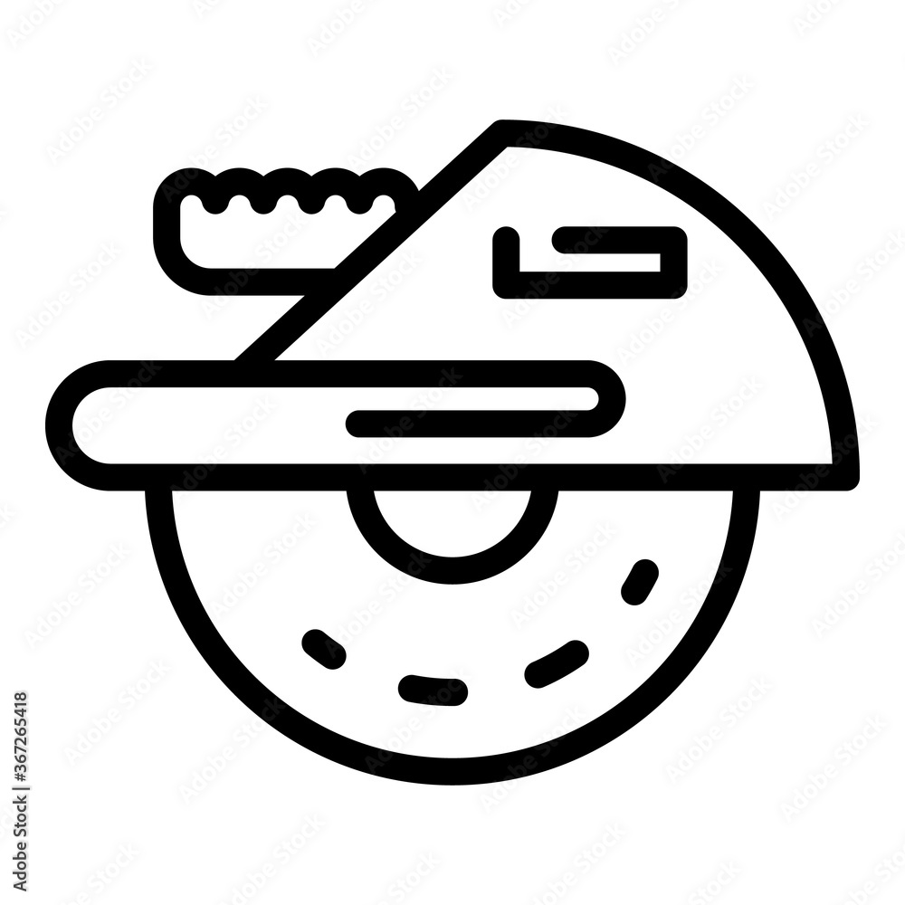 Aufkleber circular saw icon. outline circular saw vector icon for web design isolated on white background