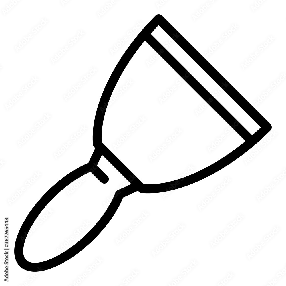 Poster putty knife icon. outline putty knife vector icon for web design isolated on white background