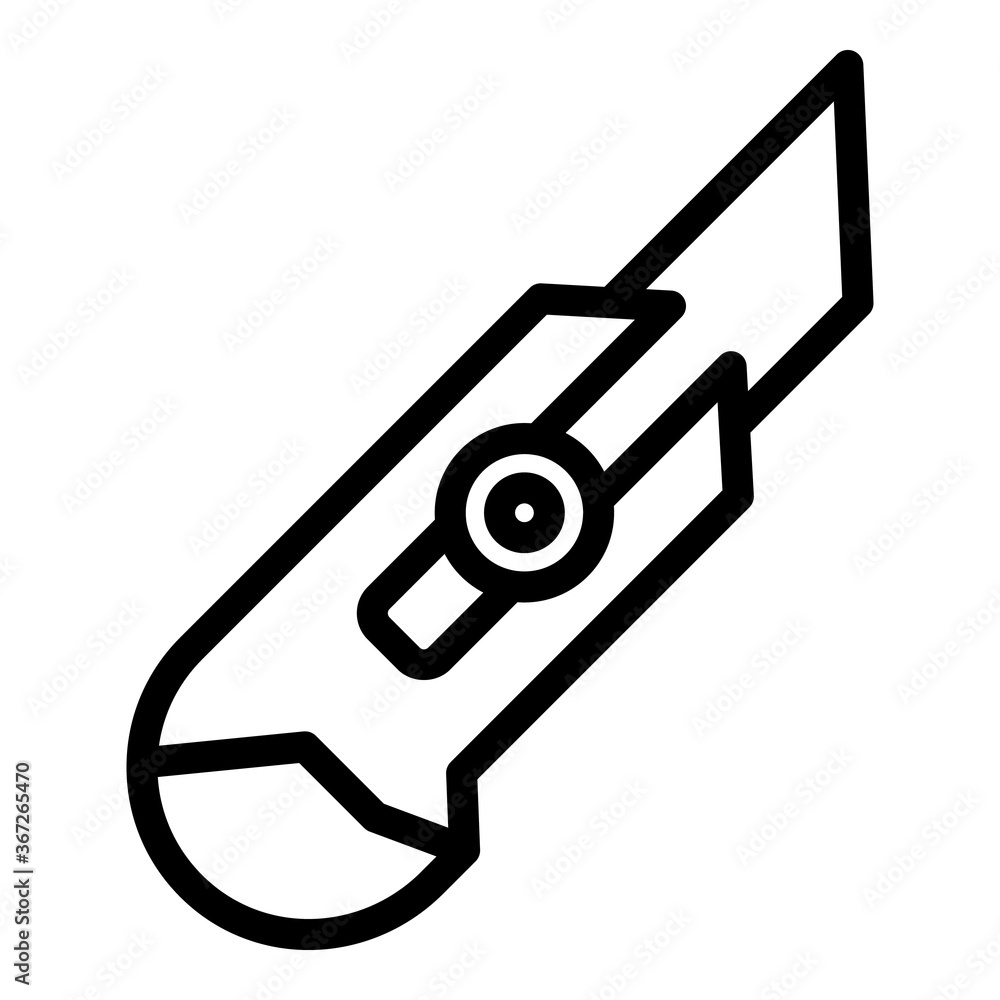 Aufkleber carpenter knife icon. outline carpenter knife vector icon for web design isolated on white backgroun