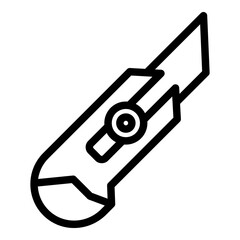 Carpenter knife icon. Outline carpenter knife vector icon for web design isolated on white background