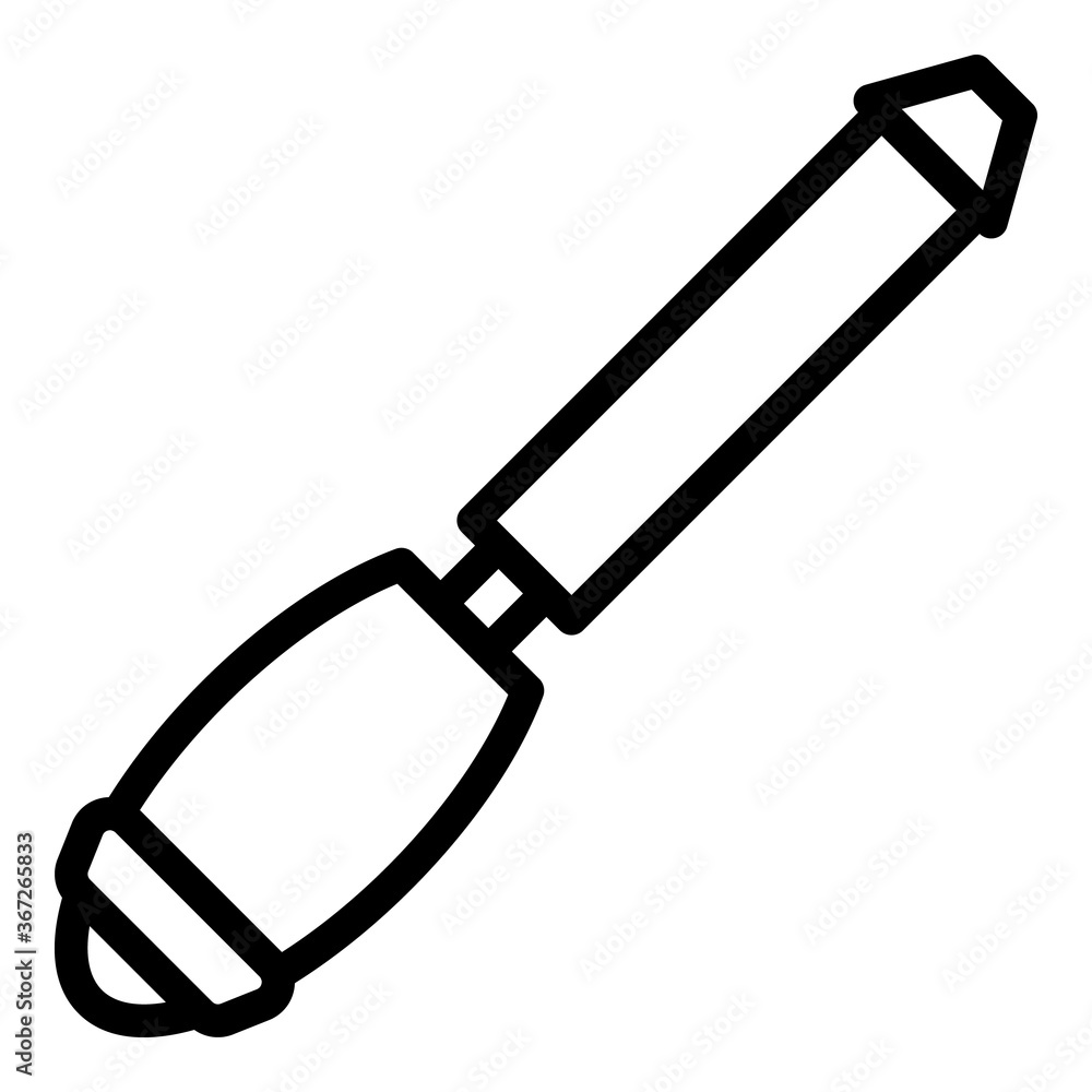 Poster Steel chisel icon. Outline steel chisel vector icon for web design isolated on white background