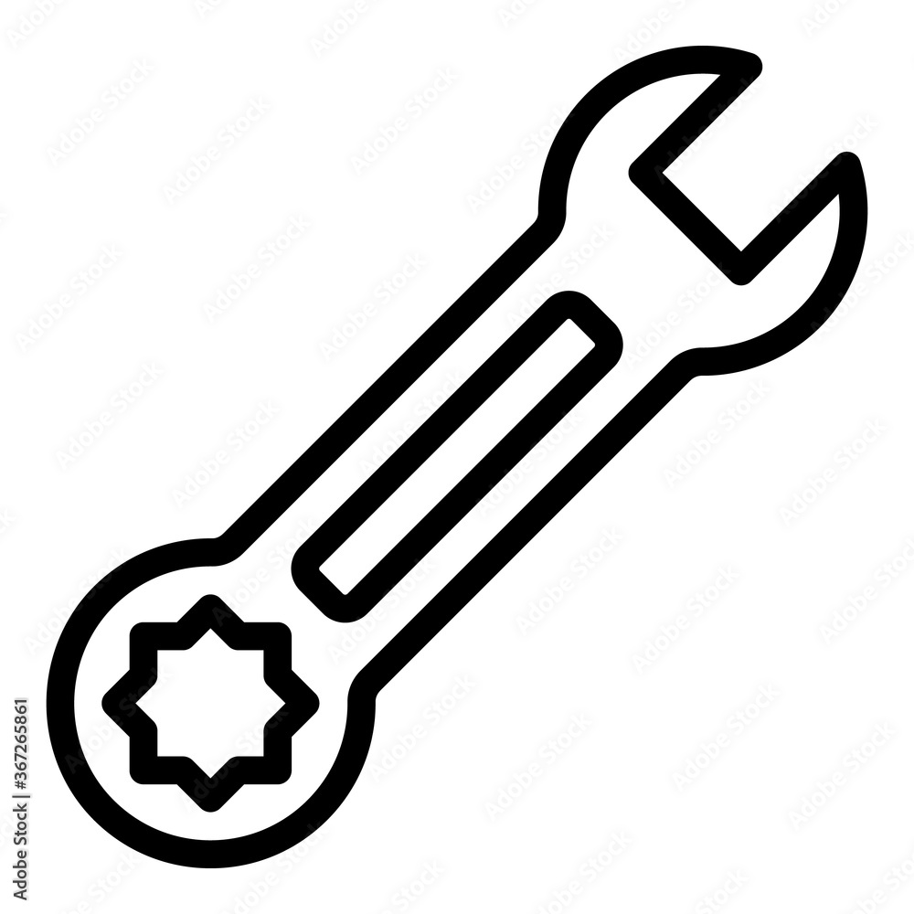 Poster carpenter key tool icon. outline carpenter key tool vector icon for web design isolated on white bac