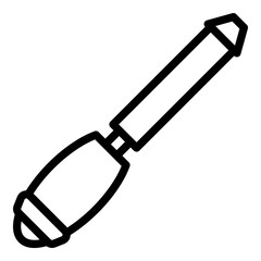 Steel chisel icon. Outline steel chisel vector icon for web design isolated on white background