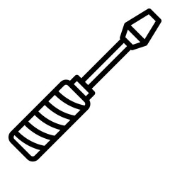 Carpenter screwdriver icon. Outline carpenter screwdriver vector icon for web design isolated on white background