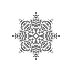 Abstract beautiful mandala design on white background