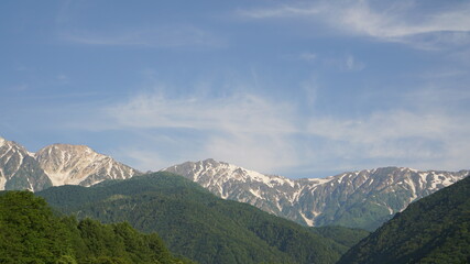 Obraz na płótnie Canvas mountain landscape of Hakuba in Japan alps