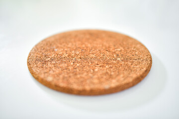 Close up of a cork placemat
