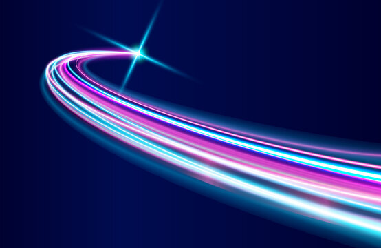 Modern concept of light speed lines background. Abstract futuristic 5g internet connection concept. light trails illustration