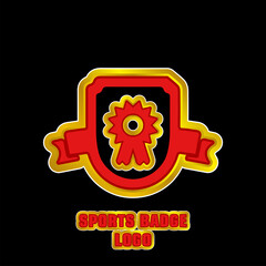 
Vector logo of a modern sport badge 3D vector
