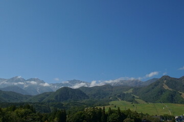 Obraz premium the landscape with mountains of Japan alps