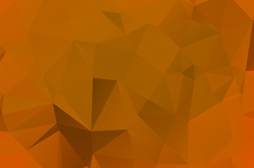 Orange pattern polygonal background. Shining colorful illustration