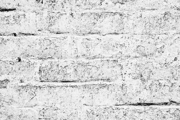 Brick wall background, black and white tone