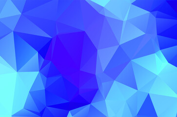 Abstract blue vivid triangle geometrical background, vector Illustration