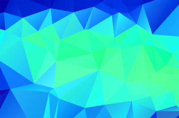 Abstract blue vivid triangle geometrical background, vector Illustration