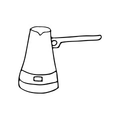 Coffee turk doodle icon in vector. Hand drawn coffee turk doodle icon in vector. Doodle coffee maker