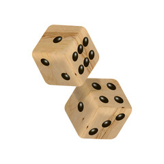 3D wooden dices , vector illustration.