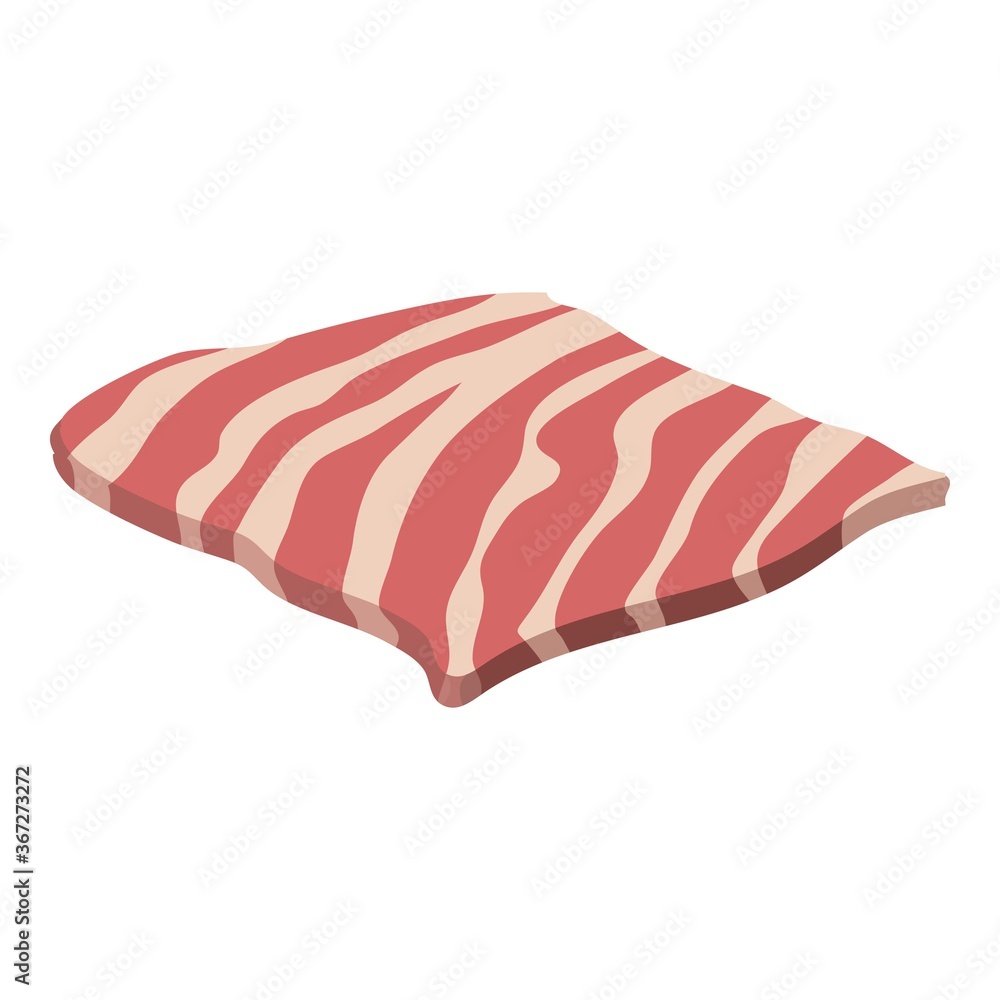Aufkleber burger bacon icon. cartoon of burger bacon vector icon for web design isolated on white background