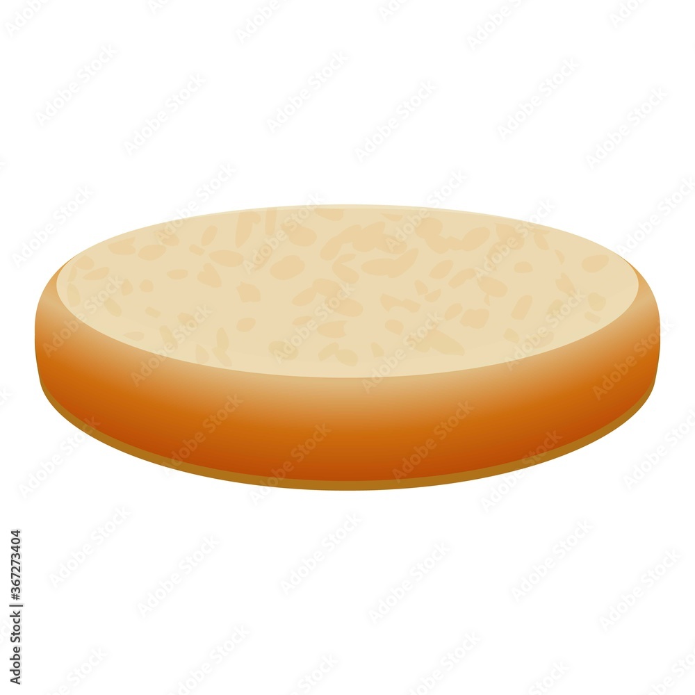Poster bread bun icon. cartoon of bread bun vector icon for web design isolated on white background