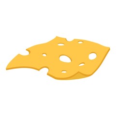Burger cheese icon. Cartoon of burger cheese vector icon for web design isolated on white background