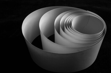 macro photo of paper scroll