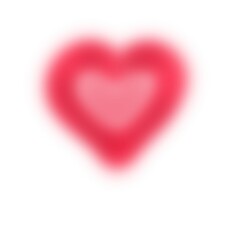 red heart isolated on white background