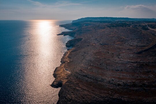 Aerial view of Wied iz Zurrieq Coast