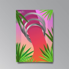 Chaos abstract geometric covers design. Cool halftone shiny gradients templates set. Fluid shapes poster composition.