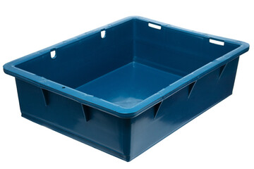 blue empty plastic isolated container