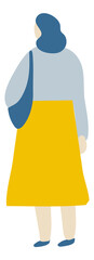 Woman  Girl Flat Character Flat Vector