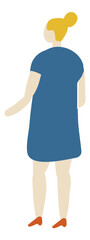 Woman  Girl Flat Character Flat Vector