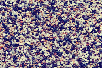 Small natural stones sea rounded beautiful background texture 