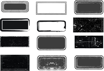 Grunge post Stamps Collection, . Banners, Insignias , Logos, Icons, Labels and Badges Set . vector distress textures.blank shapes.