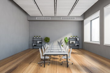 Modern grey open space office