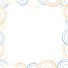 Abstract colorful circle on white background.