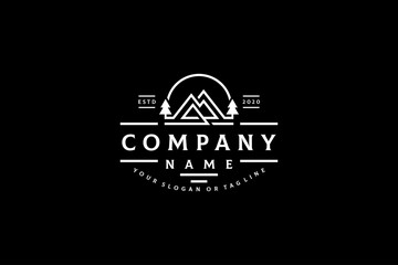mountain logo design vector template