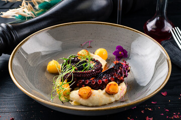 Grilled Octopus appetizer food concept image