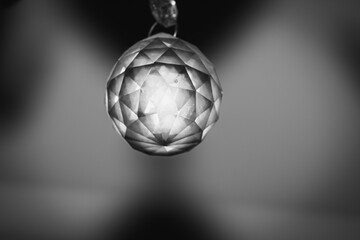 crystal ball on black background