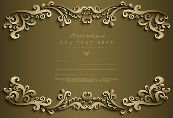 Vector abstract ornamental nature vintage frame.