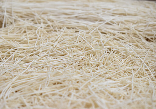 Collection of Indian handmade dry noodles having shallow depth of field commonly called as sewai in urdu