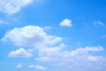 Obraz na płótnie Canvas White cloud and Beautiful with blue sky background, Bright blue sky